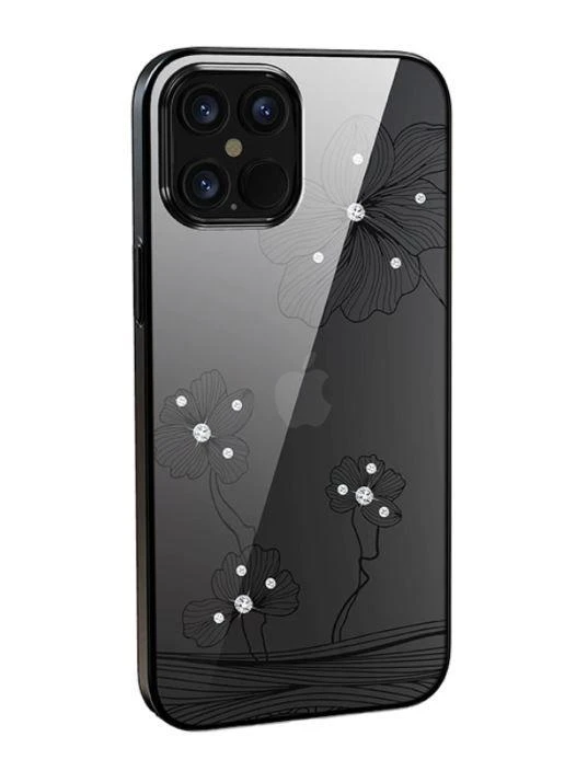 Devia Juodas „iPhone 12 Pro Max“ dėklas su „Swarovski“ elementais