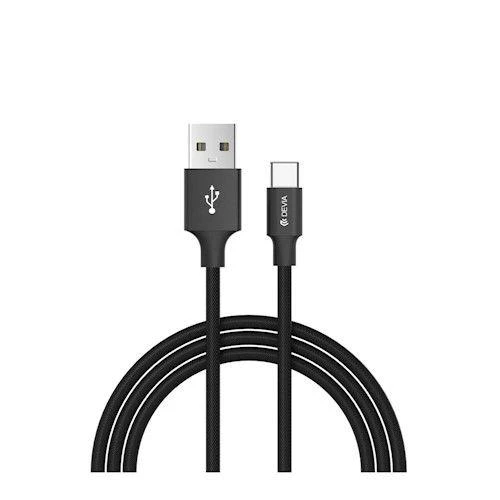 USB kabelis Devia Pheez 3 Pack microUSB 0.25m,1.0m,2.0m juodas
