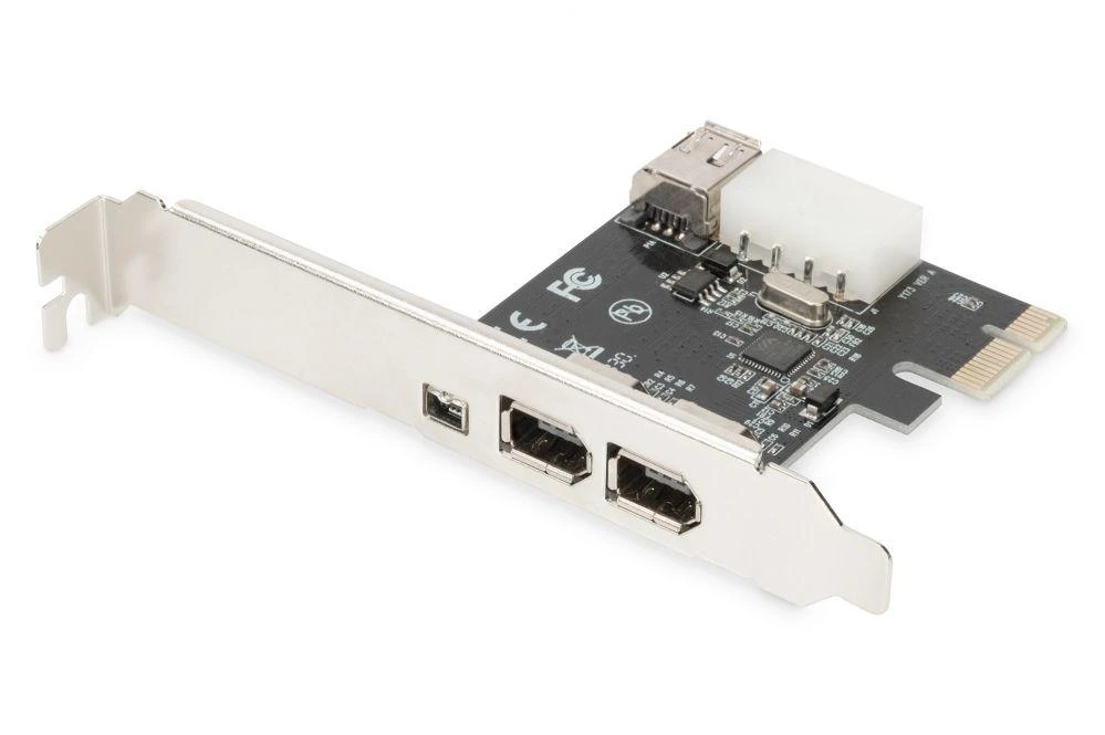 Assmann Electronic DIGITUS IEEE 1394a sąsajos kortelė PCIexpress 3 prievadas 1x int. 2x išorinis Uostai