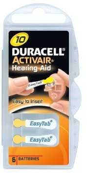 Duracell | A10/DA10/ZL10 | Zinc air cells | 6 pc(s)
