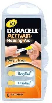 Duracell | A10/DA10/ZL10 | Zinc air cells | 6 pc(s)