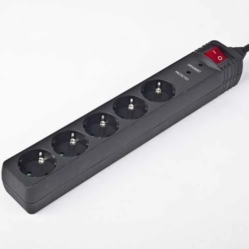 Gembird EnerGenie | Surge Protector SPG5-C-15/ 4.5 m/ 5 Sockets/ Juodas
