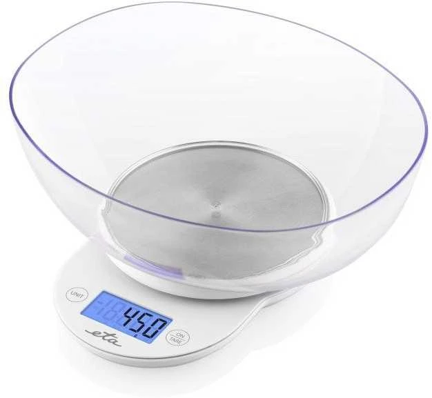 ETA | Virtuvinės svarstyklės with a bowl | ETA577090000 Mari | Graduation 1 g | Ekranas type LCD | Baltas