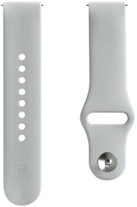 Evelatus Siksniņa laikrodžio 20 mm silikoninės kilpos dirželis laikrodžiui (130 mm M/L) Sidabrinis EVEAN20SLS