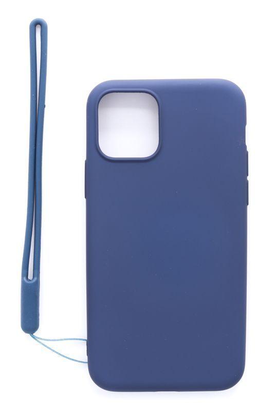Evelatus Apple iPhone 11 Pro Soft Touch Silikoninis dėklas with Strap Dark Mėlyna