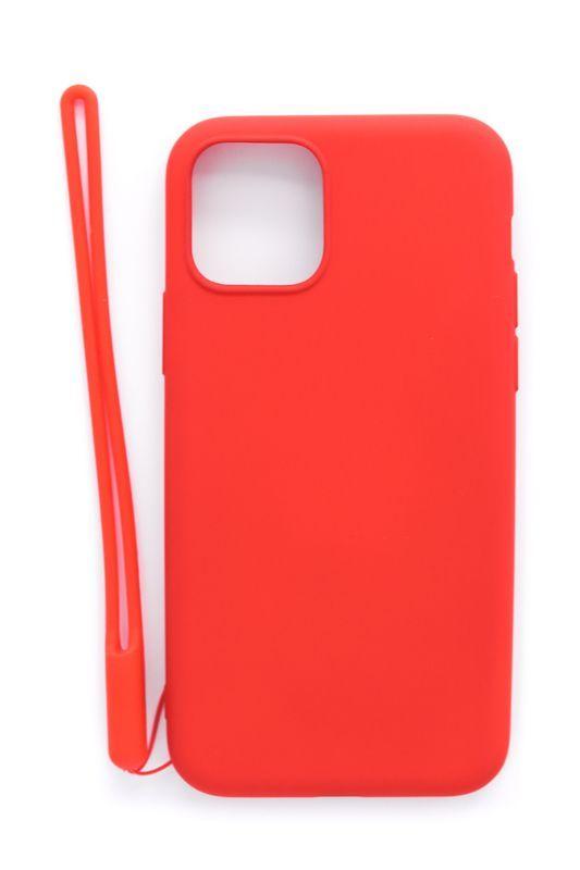 Evelatus Apple iPhone 11 Pro Soft Touch Silikoninis dėklas with Strap Raudona