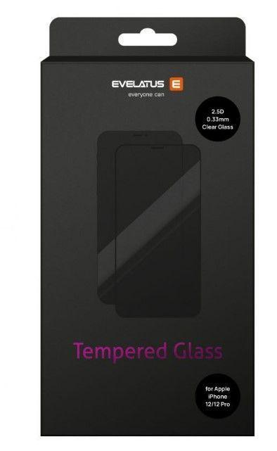 Evelatus Apple iPhone 12/12 Pro 0.33 Flat Clear Glass Japan Glue Anti-Static