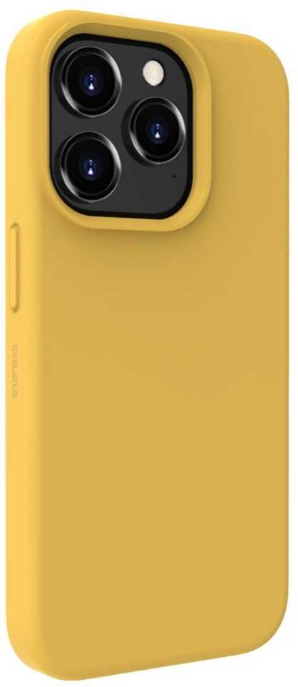Evelatus Apple iPhone 15 Pro Premium Soft Touch Silikoninis dėklas Gold