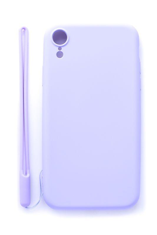 Evelatus Apple iPhone XR Soft Touch Silikoninis dėklas with Strap Violetinė