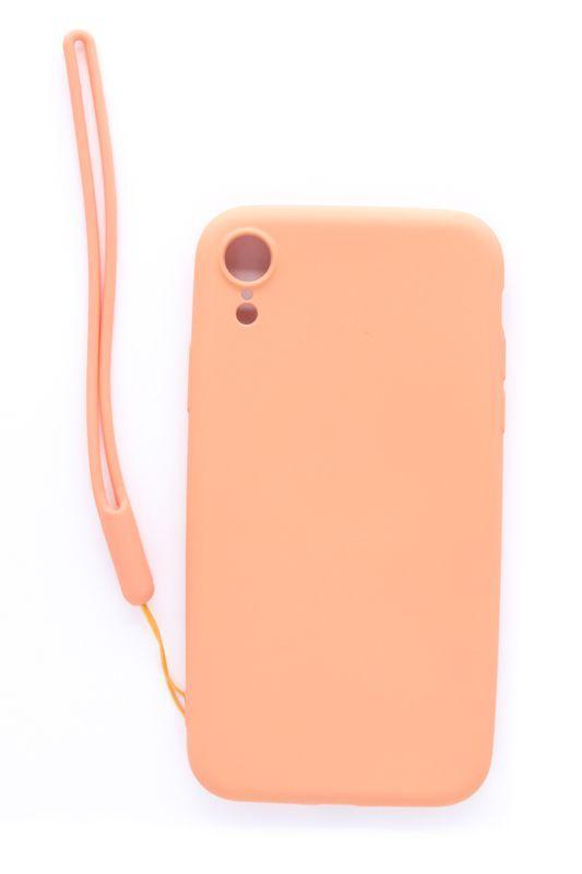 Evelatus Apple iPhone XR Soft Touch Silikoninis dėklas with Strap Rožinė