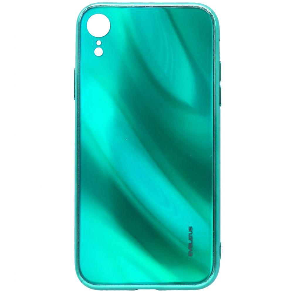 Evelatus Apple iPhone XR Vanduo Ripple Full Color Electroplating Tempered Glass Case Žalias