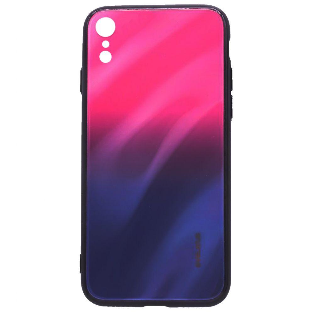 Evelatus Apple iPhone XR Vanduo Ripple Gradient Color Anti-Explosion Tempered Glass Case Gradient Rožinė-Violetinė