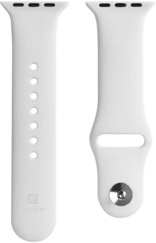 Evelatus Apple Watch 42/44/45mm Silicone Loop Watch Straps (140mm M/L) Baltas