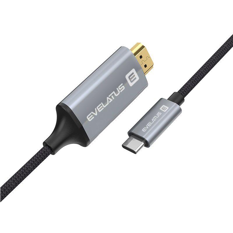 Kabelis USB Evelatus USB-C - HDMI 2 m Juodas (TPC04)