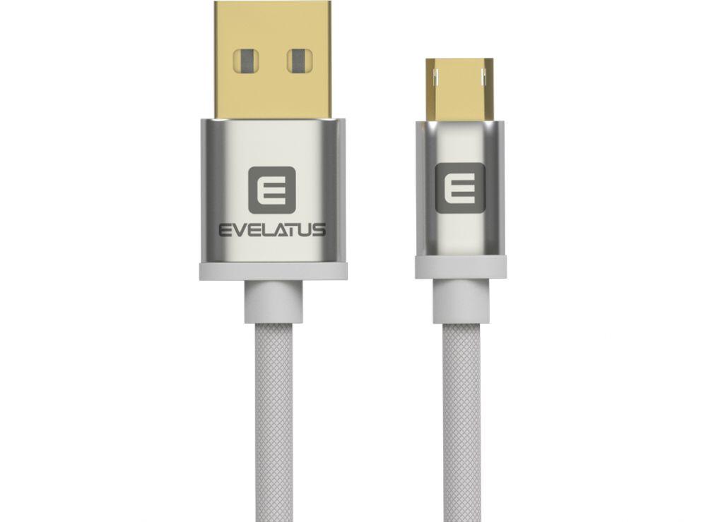 Kabelis USB Evelatus USB-A - microUSB 1.2 m Auksinis