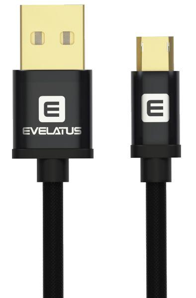 Kabelis USB Evelatus USB-A - microUSB 1.2 m Auksinis