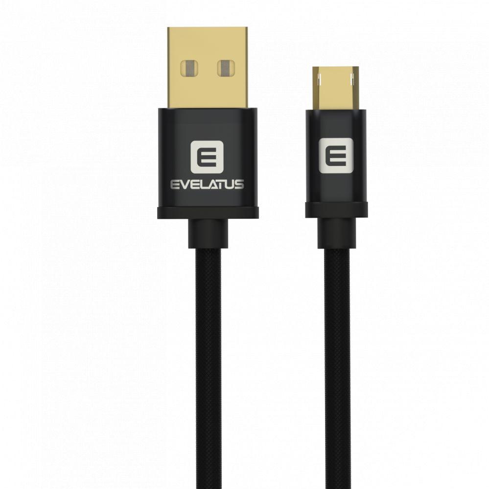 Kabelis USB Evelatus USB-A - microUSB 1.2 m Auksinis