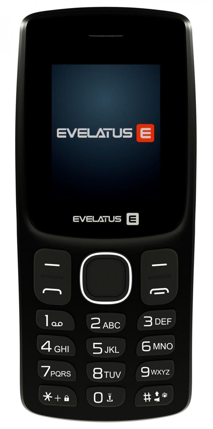 Evelatus Easy Pogu Telefons ar divām SIM kartēm Radio Lukturīti Kameru un ietilpīgu akumulātoru Melns