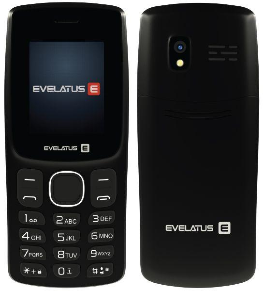 Evelatus Easy Pogu Telefons ar divām SIM kartēm Radio Lukturīti Kameru un ietilpīgu akumulātoru Melns