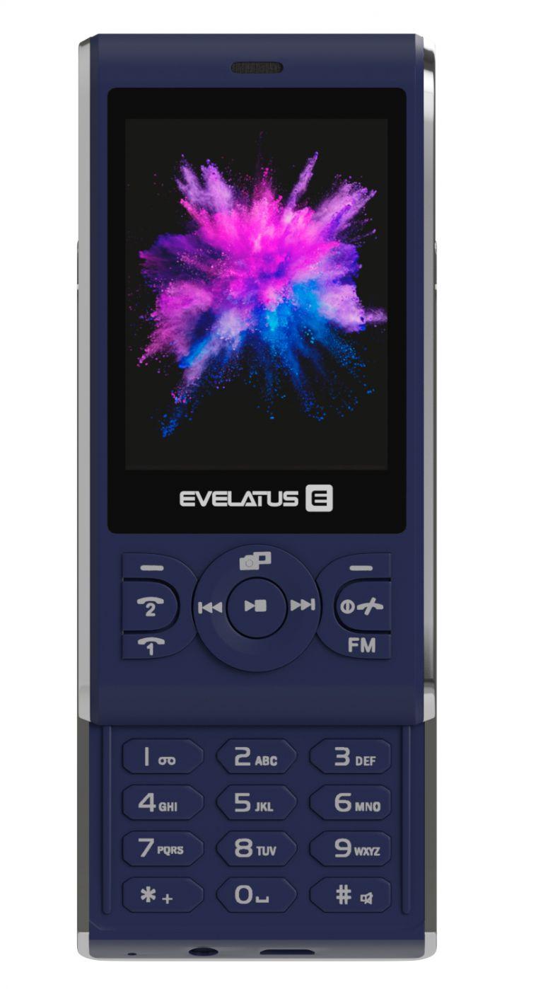 Evelatus Myriad Pogu Telefons Slaiders ar Divām Sim kartēm Radio Mp3 Kameru Pusnakts Zils