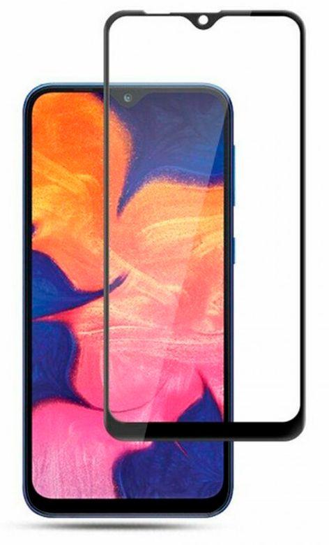 Evelatus Samsung Galaxy A10 Vanduo Ripple Full Color Electroplating Tempered Glass Juodas