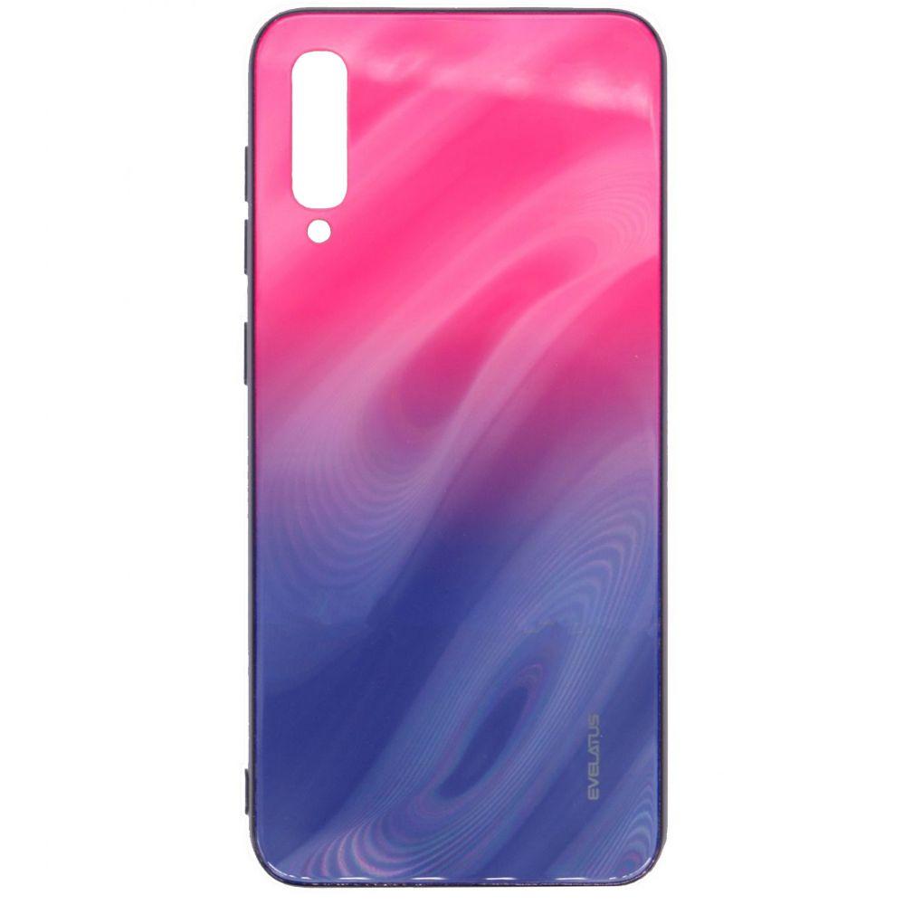 Evelatus Samsung A50 Vanduo Ripple Gradient Color Anti-Explosion Tempered Glass Case Gradient Rožinė-Violetinė