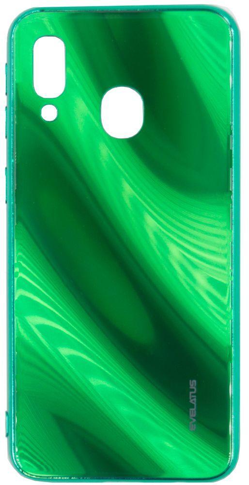 Evelatus Samsung Galaxy A40 Vanduo Ripple Full Color Electroplating Tempered Glass Case Žalias