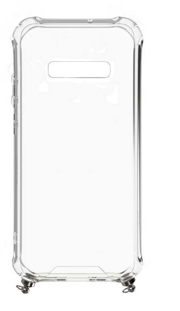 Dėklas Evelatus Samsung S10 Case with rope Juodas Stripes Transparent