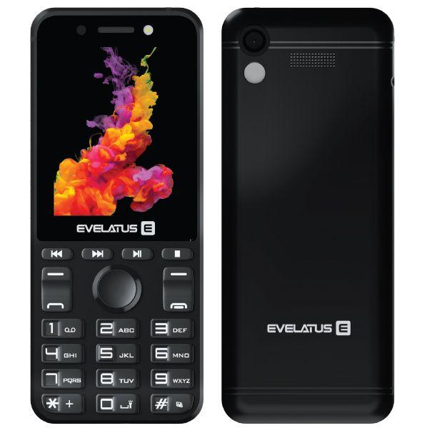 Evelatus Tron Plāns Pogu Telefons ar Divām Sim kartēm Radio Lukturi Kameru & Ietilpīgu akumulātoru Melns