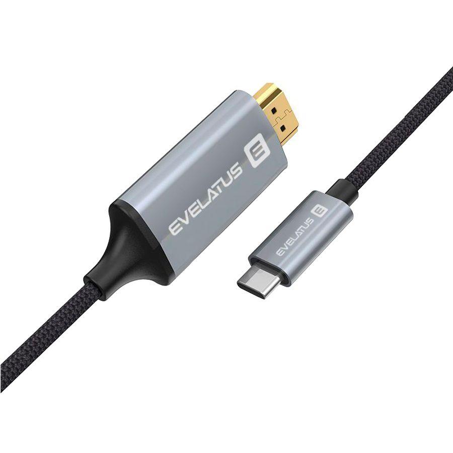 Kabelis USB Evelatus USB-C - HDMI 2 m Juodas (TPC04)