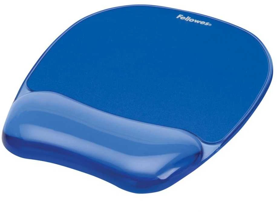 FELLOWES CRYSTAL Mėlynas Pelės kilimėlis w/ riešo atrama