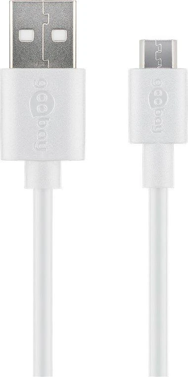 Goobay | Mikro USB įkrovimo ir sinchronizavimo kabelis | 43837 | USB-A 2.0 į Micro-USB USB 2.0 kištukas (A tipas) | USB 2.0 mikro kištukas (B tipas)