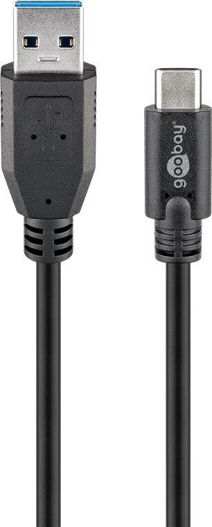 Goobay | Apvalus kabelis | Sinchronizuokite ir įkraukite Super Speed USB-C į USB A 3.0 įkrovimo laidą | 67999 | USB 3.0 kištukas (A tipas) | USB-C vyr