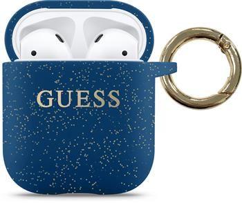 Apple AirPods Guess silikoninis Glitter (GUACCSILGLBL) ausinių dėklas mėlynos spalvos