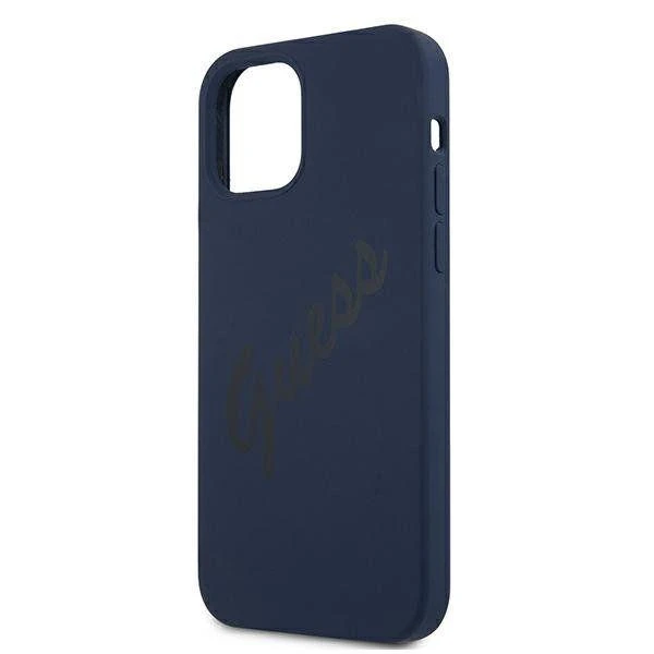 Dėklas GUESS GUHCP12SVSBL IPHONE 12 MINI 5.4 "Mėlynas/Mėlynas HARDCASE SCRIPT VINTAGE