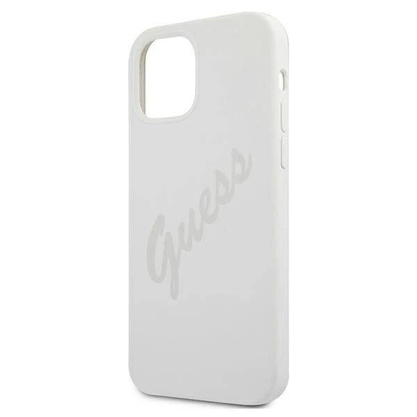 GUESS GUHCP12SVCRONE IPHONE 12 MINI 5.4" KREMINIS / KREMINIS KIETAS DĖKLAS SCRIPT VINTAGE