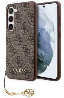 Dėklas GUESS GUHCS23SGF4GBB S23 S911 BRONZE/BROWN HARDCASE 4G CHARMS COLLECTION