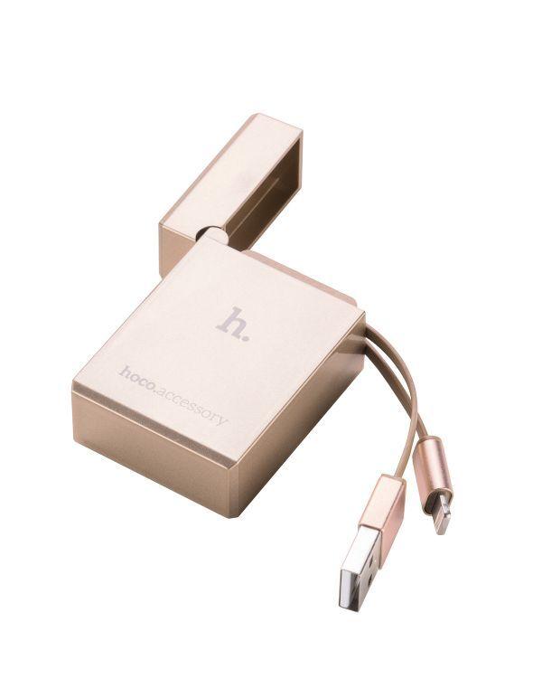 Kabelis USB Hoco USB laidas HOCO Apple Lighter UPL17, Lightning jungtis, 0.8 m, auksinė
