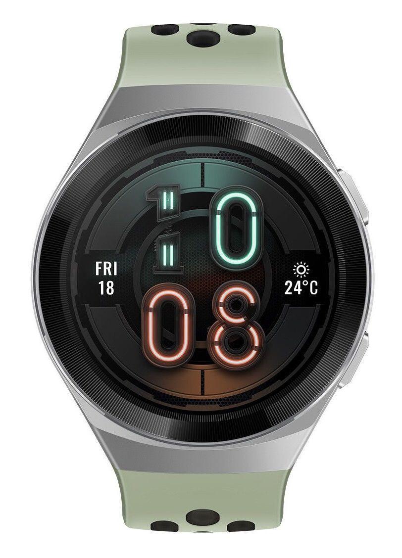 Išmanusis laikrodis Huawei Watch GT 2e, Sidabrinės spalvos su žalsvai pilku  silikoniniu dirželiu | Varle.lt