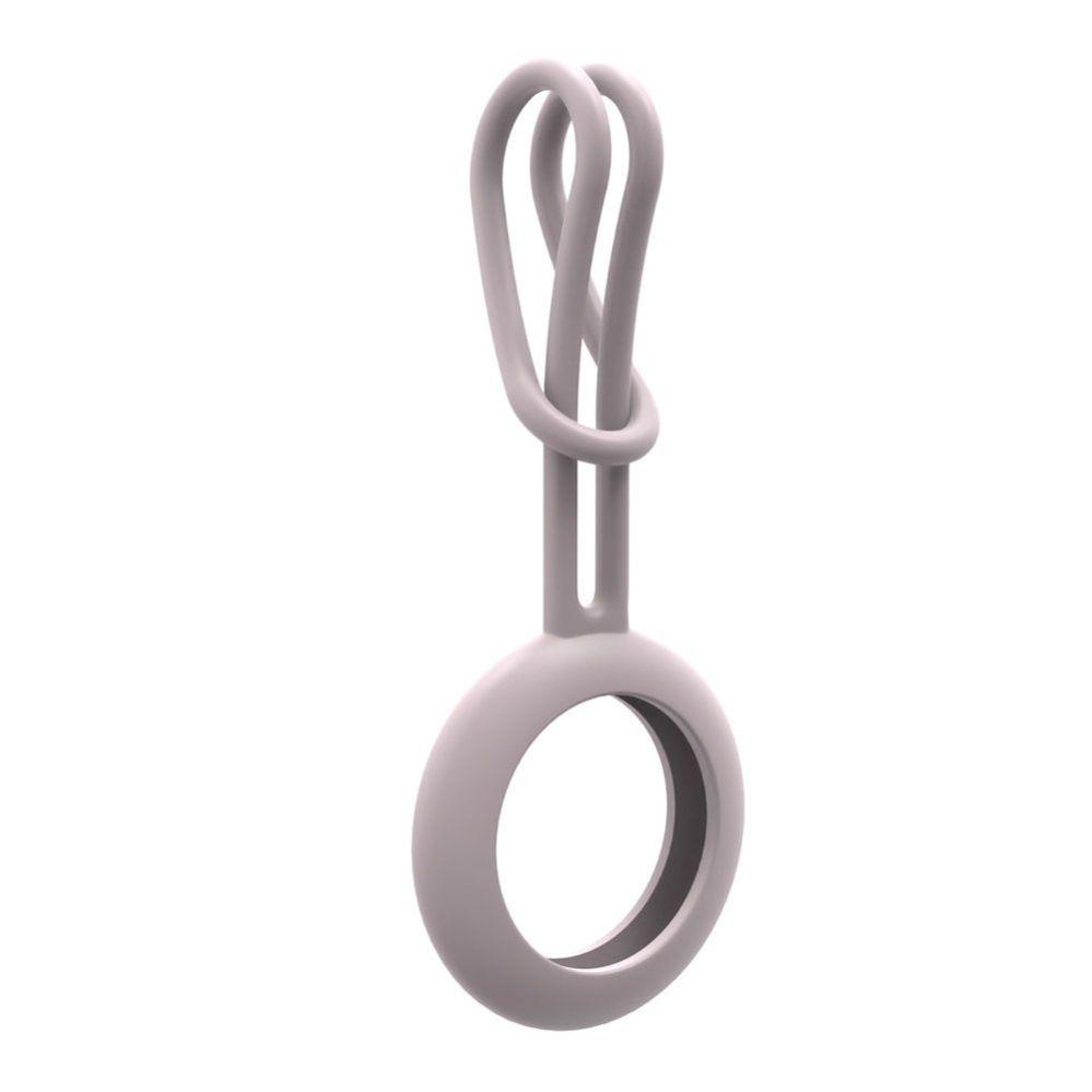 iLike AirTag Silicone Keychain Loop Case Rožinė