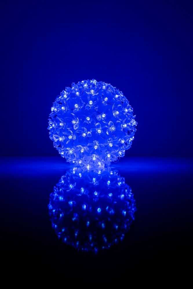 iLike Virtene do wnętrz N/A Kula su kwiatami RS-209 100LED D-14cm Mėlyna 15094
