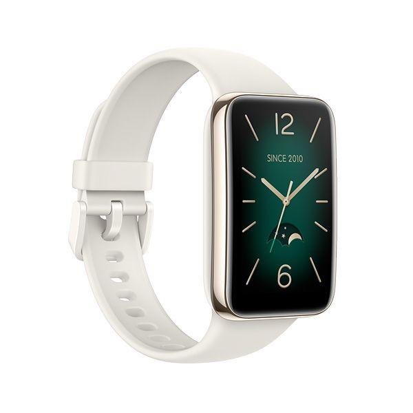 Išmanioji apyrankė Xiaomi Smart Band 7 Pro, Šviesiai auksinės spalvos korpusas ir dramblio kaulo spalvos apyrankė
