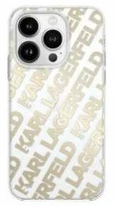 Karl Lagerfeld KLHCP15LHKFOEMD Apple iPhone 15 Pro 6.1″ auksinis kietas dėklas IML Fullover Logo