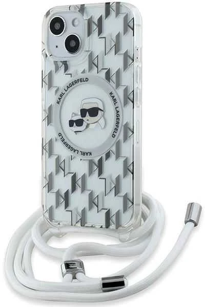Karl Lagerfeld KLHMP15SHCKCKLCT Apple iPhone 15 /14 / 13 6.1″ skaidrus kietas dėklas IML Crossbody Monogram