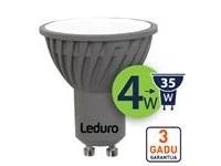 Lemputė|LEDURO|Energijos sąnaudos 4 vatai|Šviesos srautas 280 liumenų|3000 K|220-240V|Spindulio kampas 90 laipsnių|21174