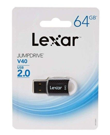 Lexar | USB atmintinė | JumpDrive V40 | 64 GB | USB A tipo | Juodas