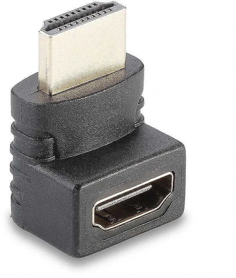 Adapteris - LINDY HDMI F/M Adapteris, 90° Dešinysis Kampas, 4K, 60Hz, 18Gb/s, Juodas