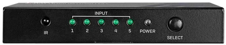 AV Jungiklis - LINDY 5 Prievadų HDMI 18G Jungiklis, 4K@60Hz, Juodas