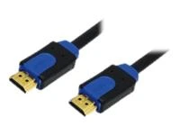 Logilink HDMI didelės spartos 2x HDMI A tipo vyriškas CHB1115 HDMI kabelis, Juodas, 15 m