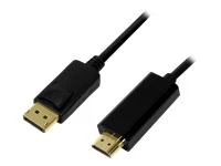 LOGILINK CV0129 LOGILINK - DisplayPort laidas, DP 1.2 iki HDMI 1.4, juodas, 5m